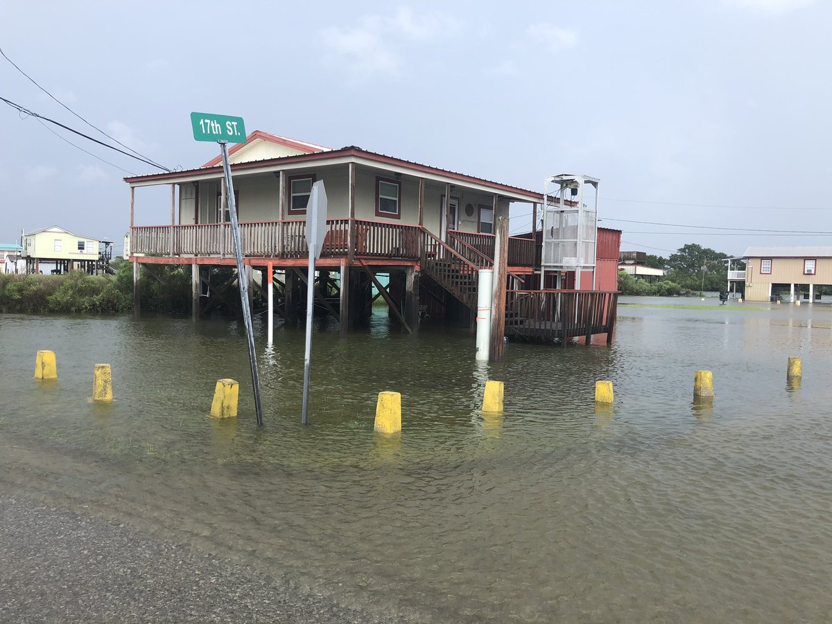 The road is flooded in lower Cocodrie. Because of the storm surge, Terrebonne Parish officials expected this. They are thankful the levee system protected the rest of the parish from flooding