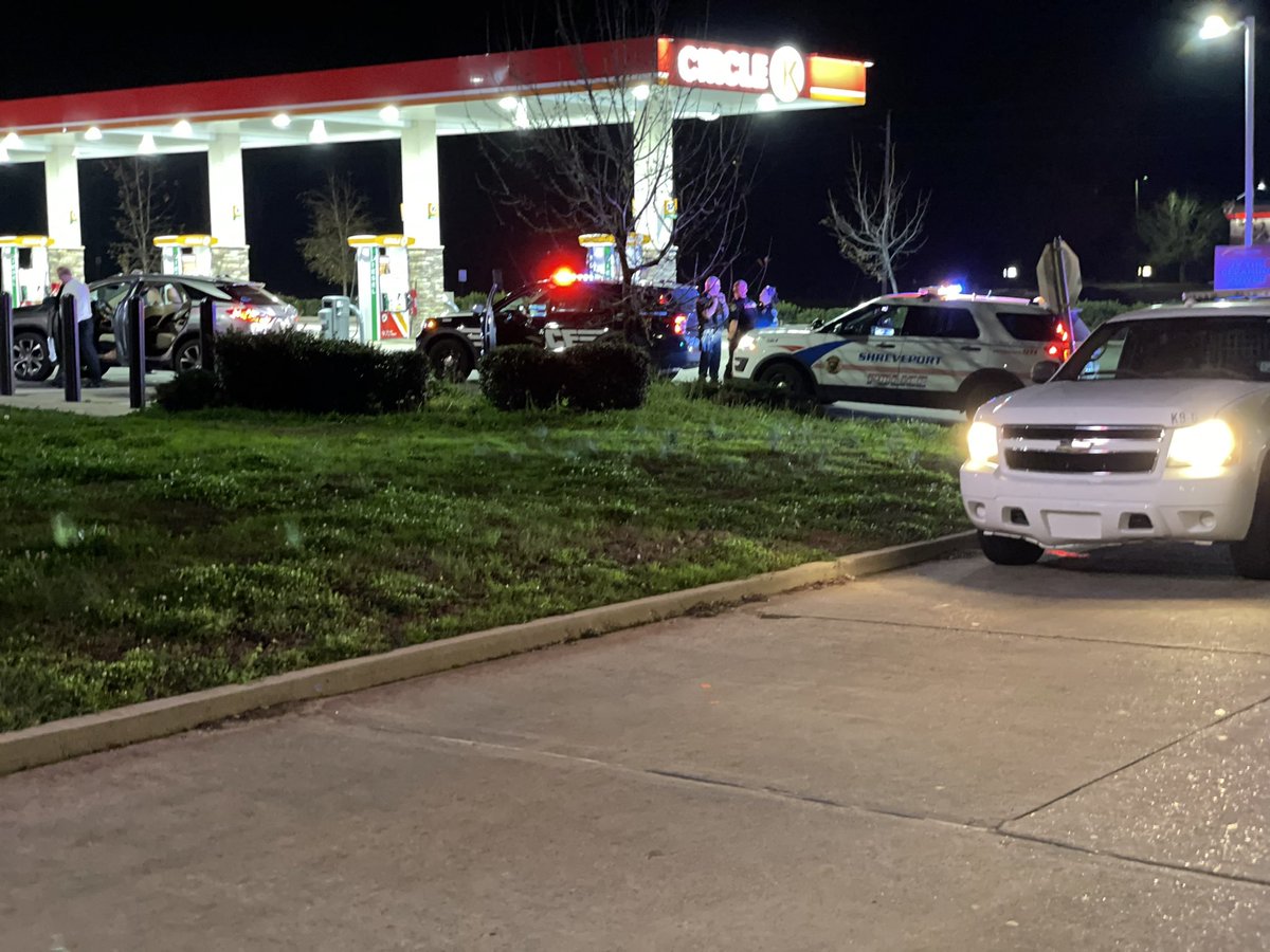 Large police presence at circle k on bert kouns industrial loop; male shot in the shoulder by a falling bullet   full