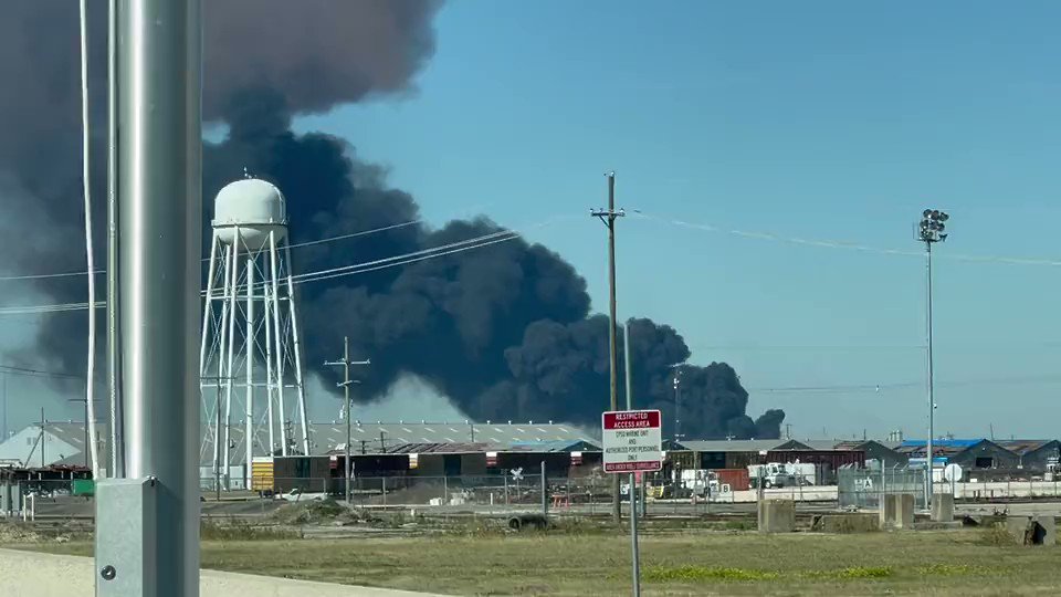 Firefighters are responding to a large fire after a tank of Ethylene Dichloride exploded at Westlake chemical south plant in Westlake, Louisiana