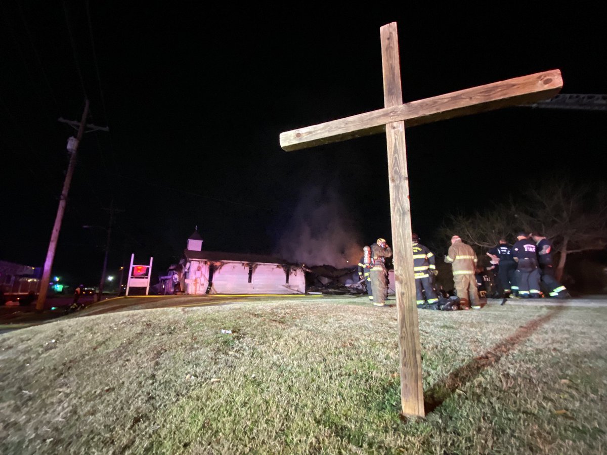 Mount Carmel Baptist Church in Shreveport is deemed a total loss after a massive early morning blaze. Investigators are working to learn what caused the fire