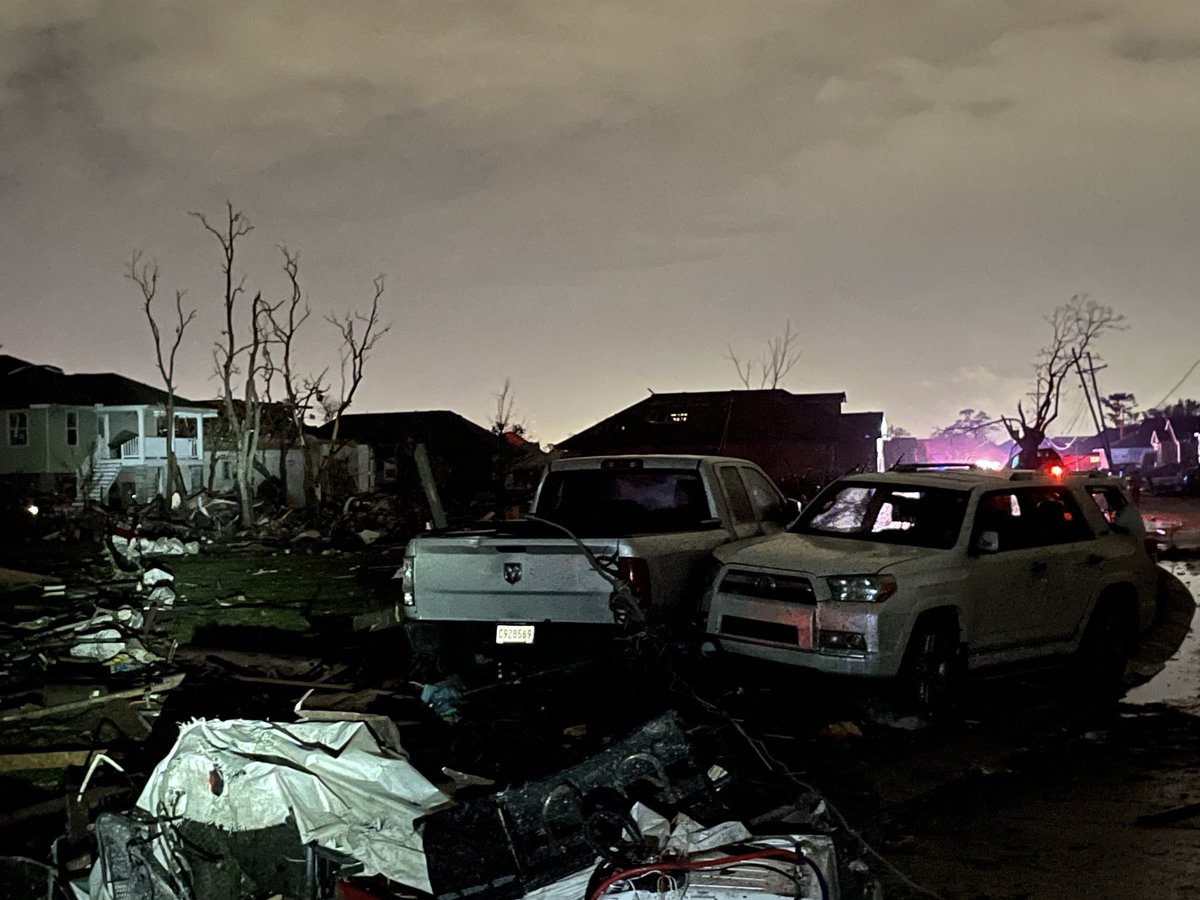 NOFD assisting St Bernard FD, Search & Rescue, Tornado.  Photos by Chief C Mickal, NOFD Photo Unit.