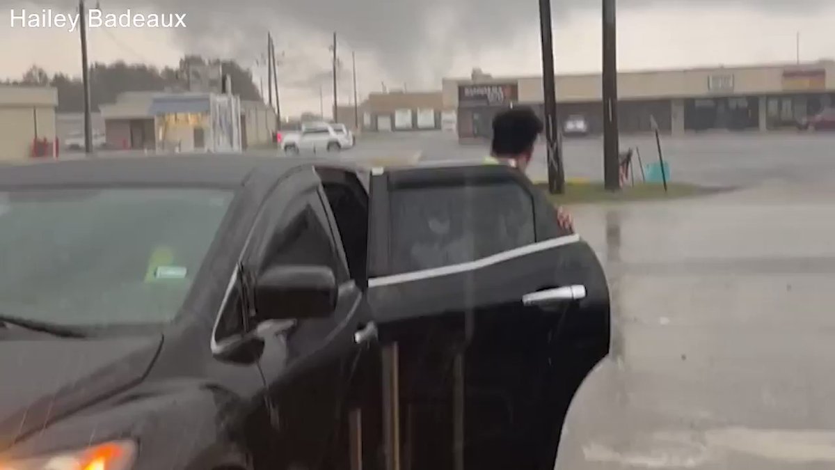 Multiple videos show a tornado ripping through New Iberia this morning.