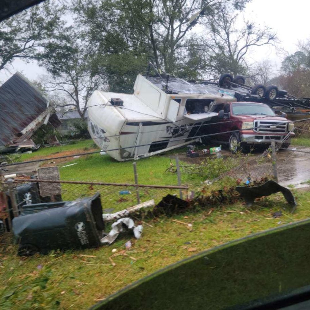 Camera Images: Tornado damage captured in New Iberia 