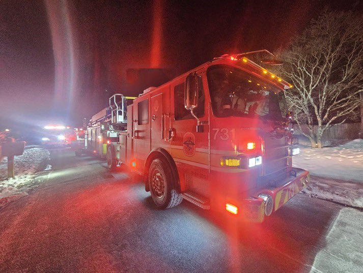 Flint Grove La, N Potomac, active fire in firebox/fireplace, fire contained to the fireplace, no extension, no damage,  no injuries