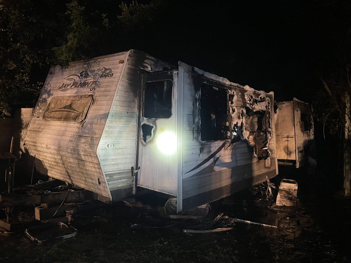 A family pet died after a Springfield trailer caught fire early Monday morning